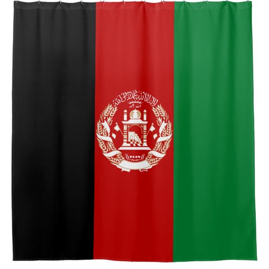 Afghanistan-Flagge Duschvorhang (Vorderseite)