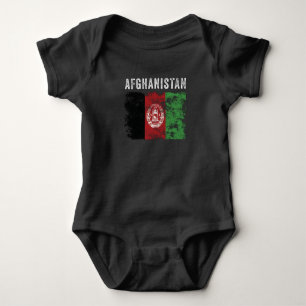 Afghanistan-Flagge erschüttert afghanische Flagge Baby Strampler