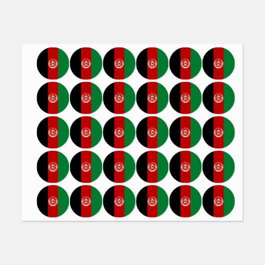 Afghanistan-Flagge Etiketten (Blatt)