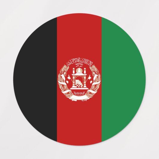 Afghanistan-Flagge Etiketten (Design 2)
