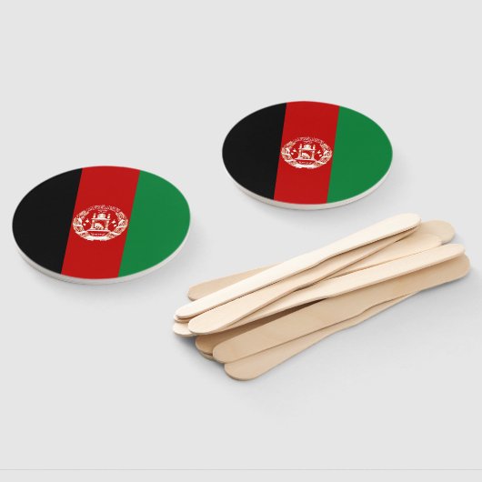 Afghanistan-Flagge Fächer (Non-assembled)