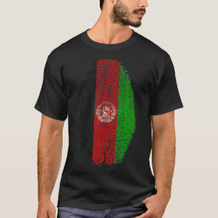 Afghanistan-Flagge Fingerabdruck Es ist in meinem T-Shirt