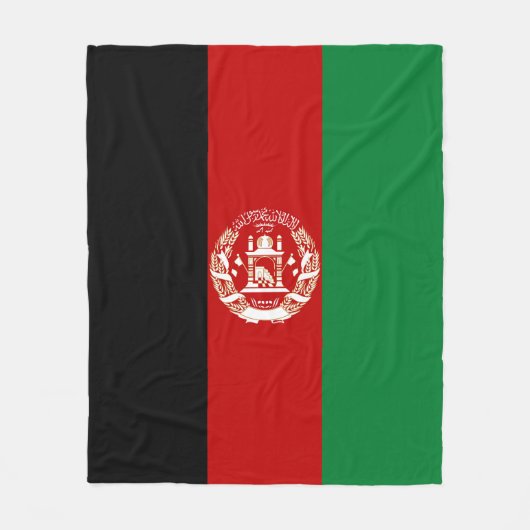 Afghanistan-Flagge Fleecedecke (Vorderseite)