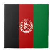 Afghanistan-Flagge Fliese (Vorderseite)