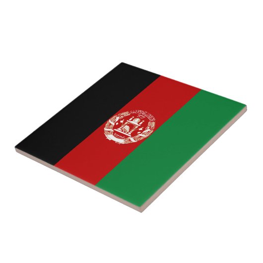 Afghanistan-Flagge Fliese (Seite)