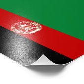 Afghanistan-Flagge Fotodruck (Ecke)