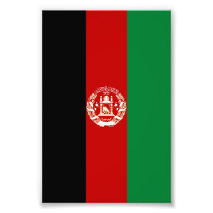 Afghanistan-Flagge Fotodruck