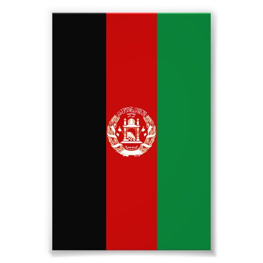 Afghanistan-Flagge Fotodruck (Vorne)