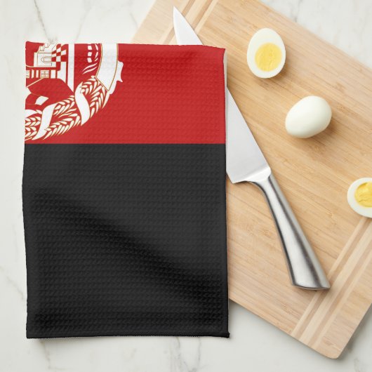Afghanistan-Flagge Geschirrtuch (Viertel Falte)
