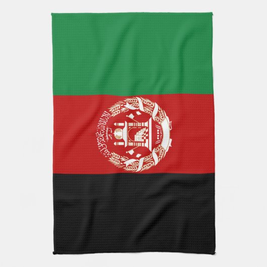 Afghanistan-Flagge Geschirrtuch (Vertikal)