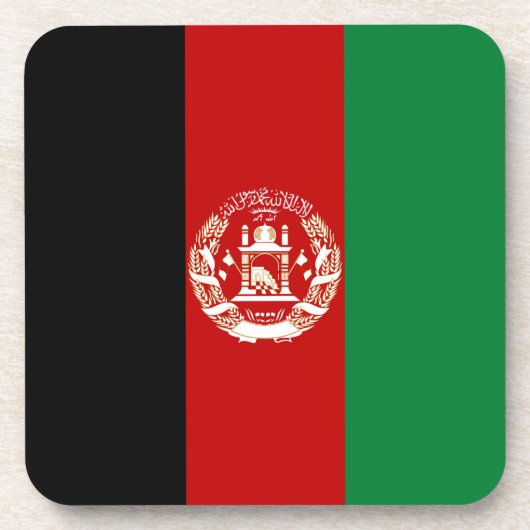 Afghanistan-Flagge Getränkeuntersetzer (Vorderseite)