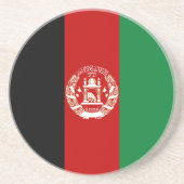 Afghanistan-Flagge Getränkeuntersetzer (Vorne)