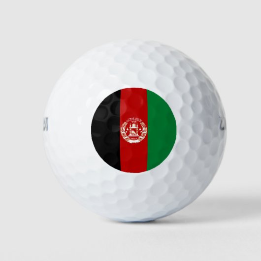 Afghanistan-Flagge Golfball (Vorderseite)