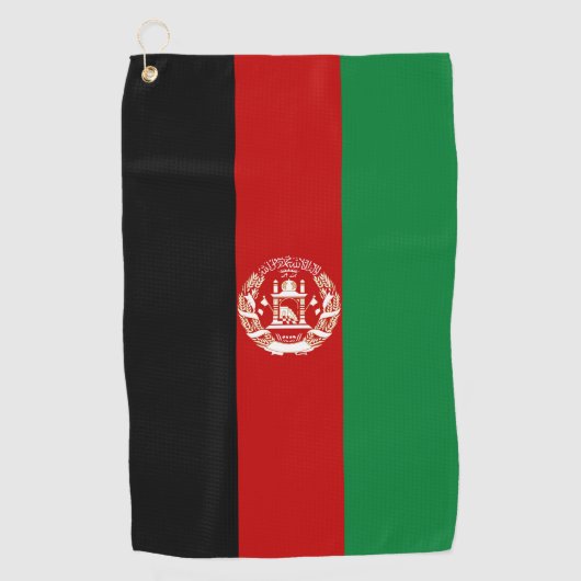 Afghanistan-Flagge Golfhandtuch (Vorderseite)