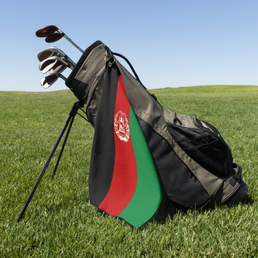 Afghanistan-Flagge Golfhandtuch (Gras)