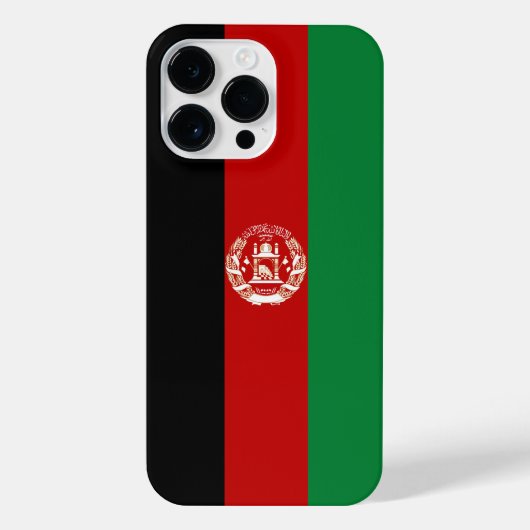 Afghanistan-Flagge iPhone Hülle (Rückseite)