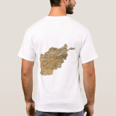 Afghanistan-Flagge + Karte + Text-T - Shirt (Rückseite)