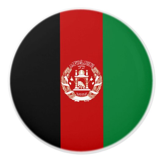 Afghanistan-Flagge Keramikknauf (Vorderseite)