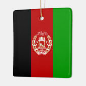 Afghanistan-Flagge Keramikornament (Links)