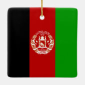 Afghanistan-Flagge Keramikornament (Rückseite)
