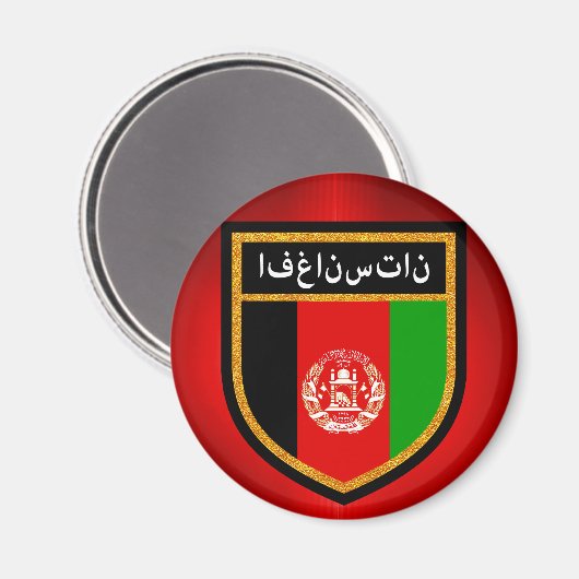 Afghanistan-Flagge Magnet (Vorderseite/Rückseite)
