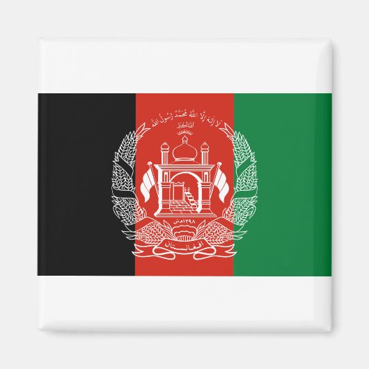 Afghanistan-Flagge Magnet (Vorne)