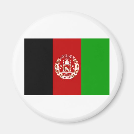 Afghanistan-Flagge Magnet (Vorne)