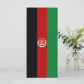 Afghanistan-Flagge Menükarte (Stehend Vorderseite)