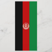 Afghanistan-Flagge Menükarte (Vorderseite)