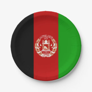 Afghanistan-Flagge Pappteller