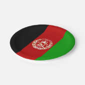Afghanistan-Flagge Pappteller (Schrägansicht)