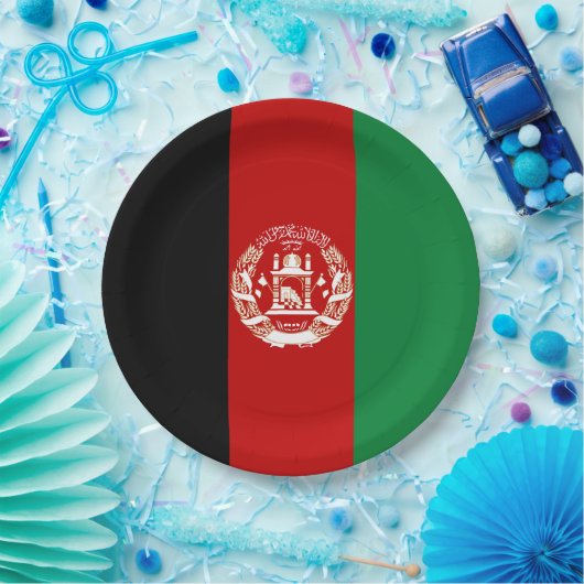Afghanistan-Flagge Pappteller (Party)