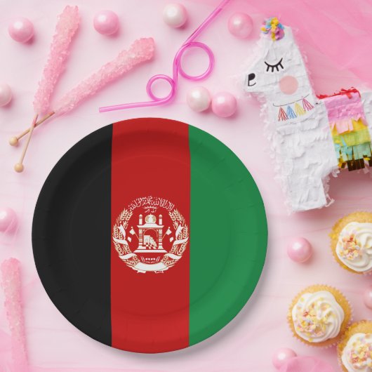Afghanistan-Flagge Pappteller (Party)