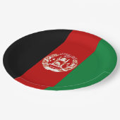 Afghanistan-Flagge Pappteller (Schrägansicht)