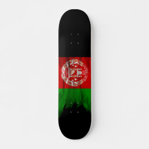Afghanistan-Flagge Pinselstrich, Nationalflagge Skateboard