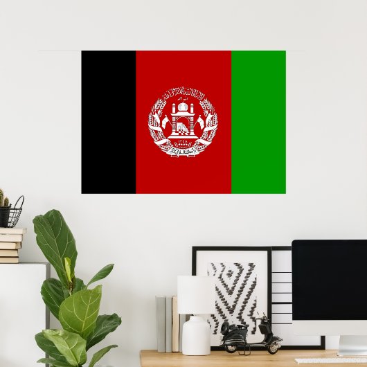 Afghanistan-Flagge Poster (Heimbüro)