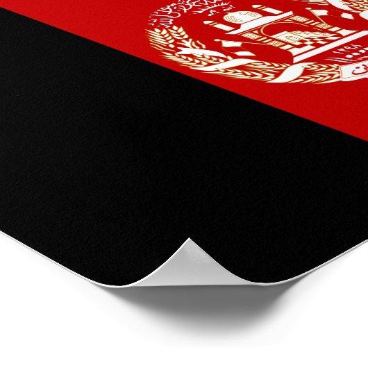 Afghanistan-Flagge Poster (Ecke)