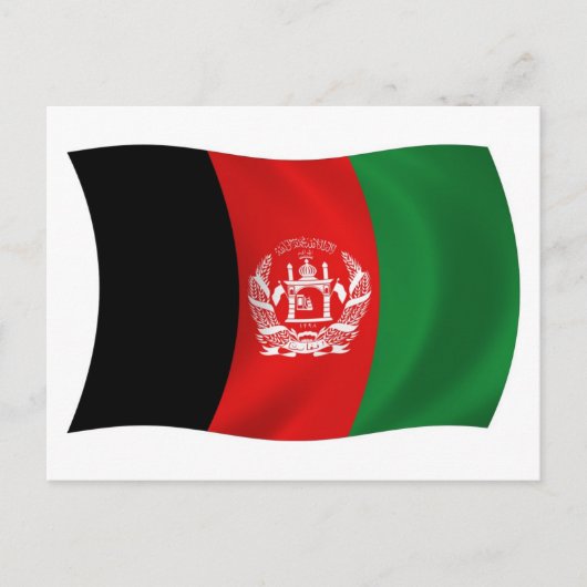 Afghanistan-Flagge Postkarte (Vorderseite)