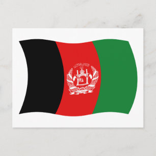 Afghanistan-Flagge Postkarte