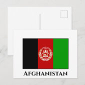 Afghanistan-Flagge Postkarte (Vorne/Hinten)