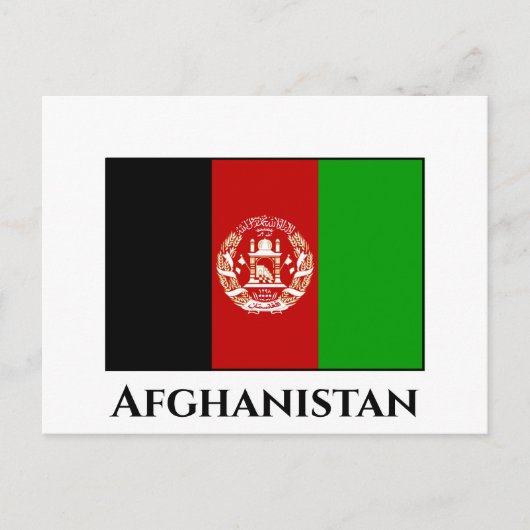 Afghanistan-Flagge Postkarte (Vorderseite)