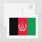 Afghanistan-Flagge Postkarte (Vorne/Hinten)