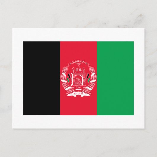 Afghanistan-Flagge Postkarte (Vorderseite)