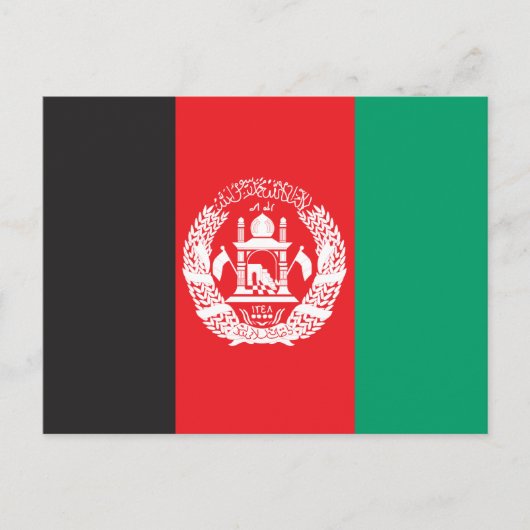 Afghanistan-Flagge Postkarte (Vorderseite)