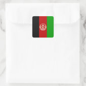 Afghanistan-Flagge Quadratischer Aufkleber (Tasche)
