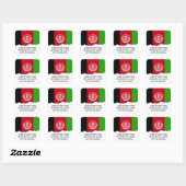 Afghanistan-Flagge Quadratischer Aufkleber (Blatt)