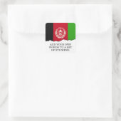 Afghanistan-Flagge Quadratischer Aufkleber (Tasche)