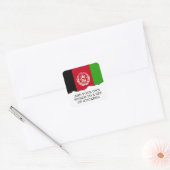 Afghanistan-Flagge Quadratischer Aufkleber (Umschlag)