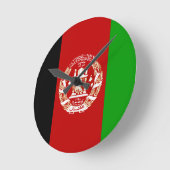 Afghanistan-Flagge Runde Wanduhr (Winkel)