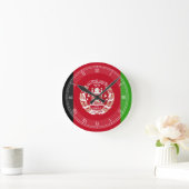 Afghanistan-Flagge Runde Wanduhr (Zuhause)